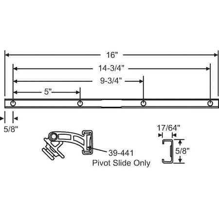 Strybuc Awning Window Track 38-68SS